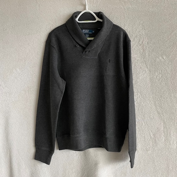 Polo by Ralph Lauren Luxury Jersey Shawl-Collar 2-Button Pullover. - Picture 1 of 9